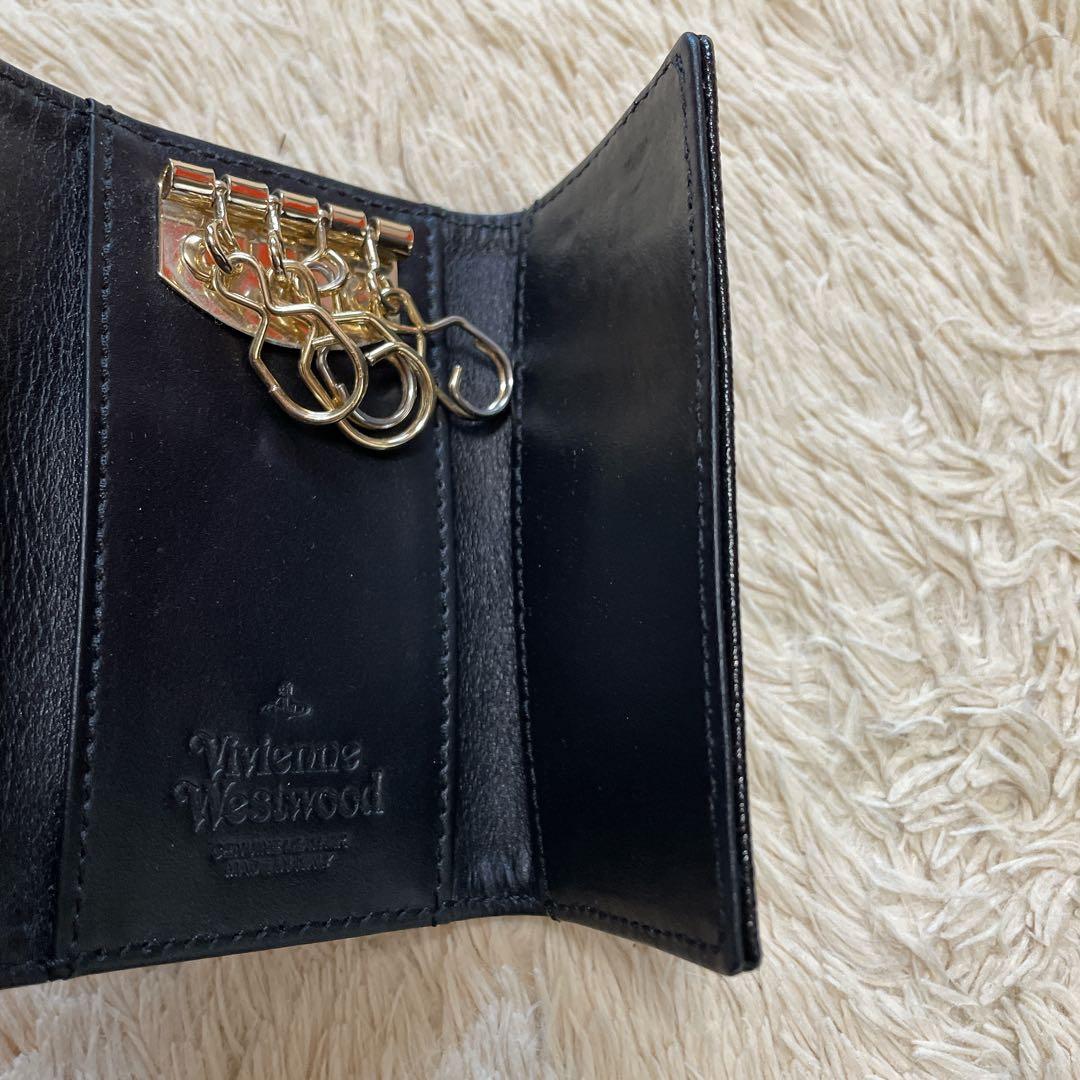 Vivienne Westwood キーケース ブラック ディアマンテ 4連