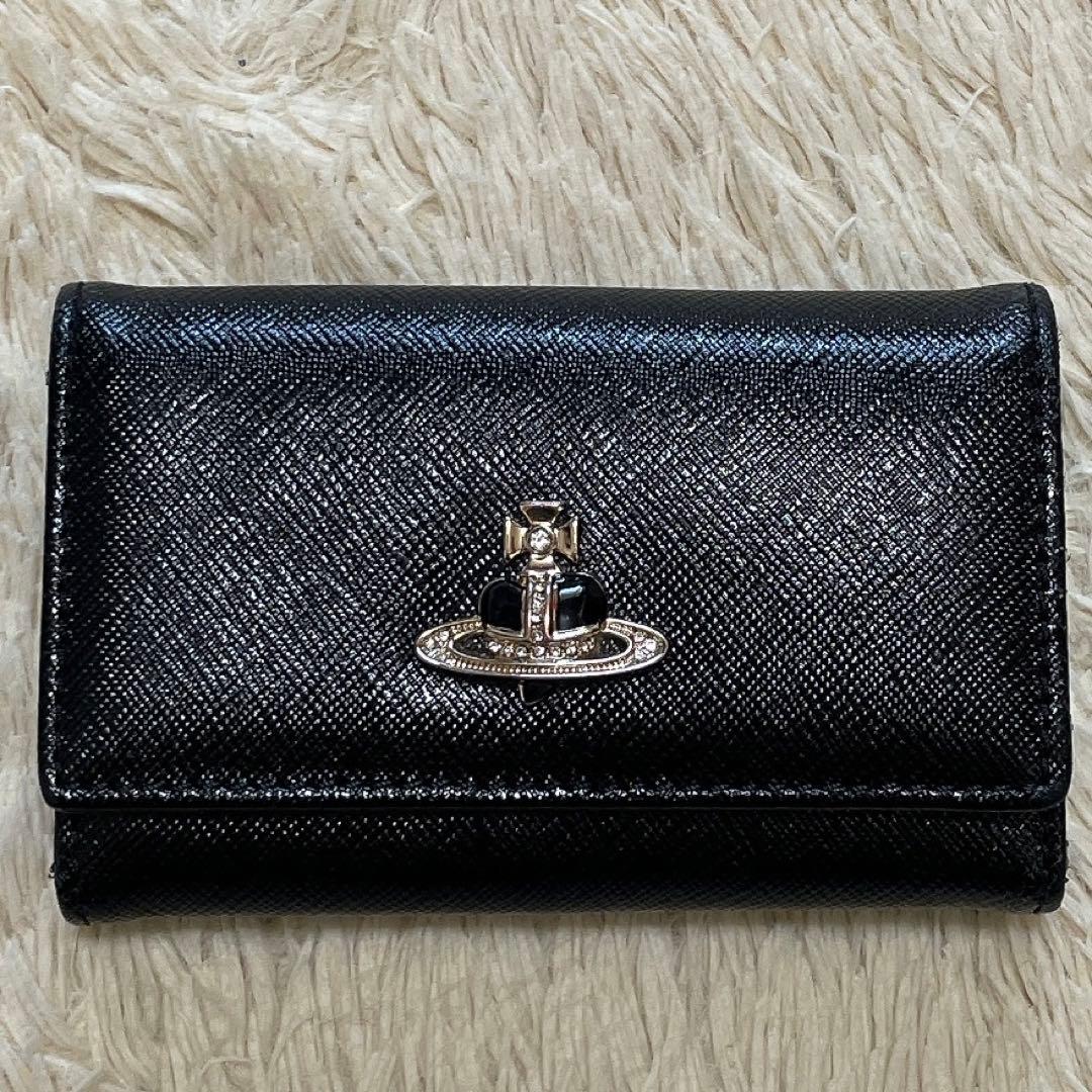 Vivienne Westwood キーケース ブラック ディアマンテ 4連