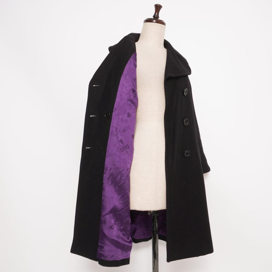 ドルチェ&ガッバーナ ウール混 チェスターコート 黒 サイズ38*JD899