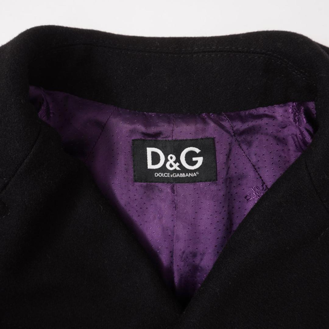 ドルチェ&ガッバーナ ウール混 チェスターコート 黒 サイズ38*JD899