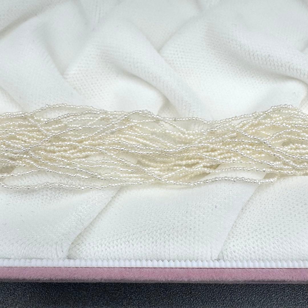 田崎真珠 砂ケシ アコヤ パールネックレス K14WG 20連 47.5㎝