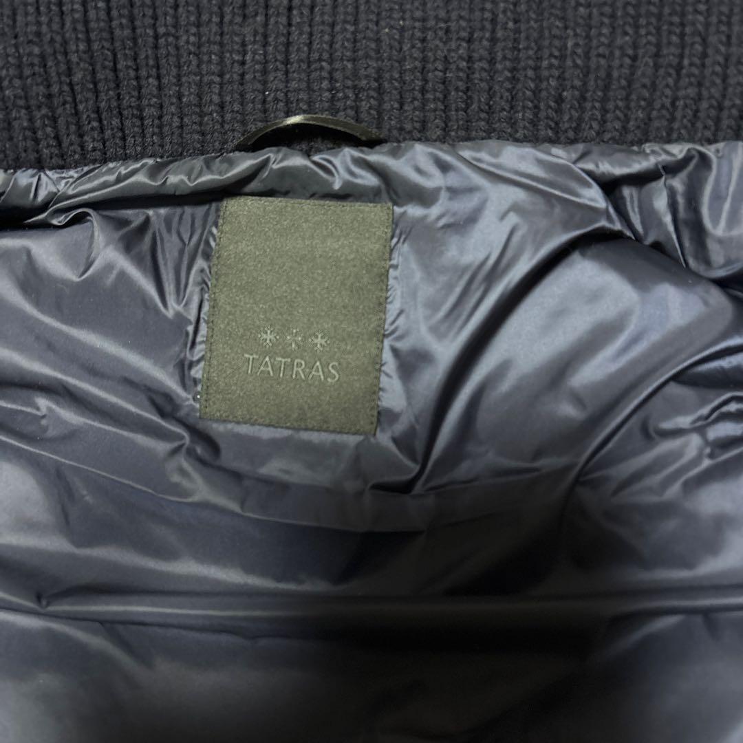 わたし出品‼️ TATRAS ネイビーダウンベスト ウール素材