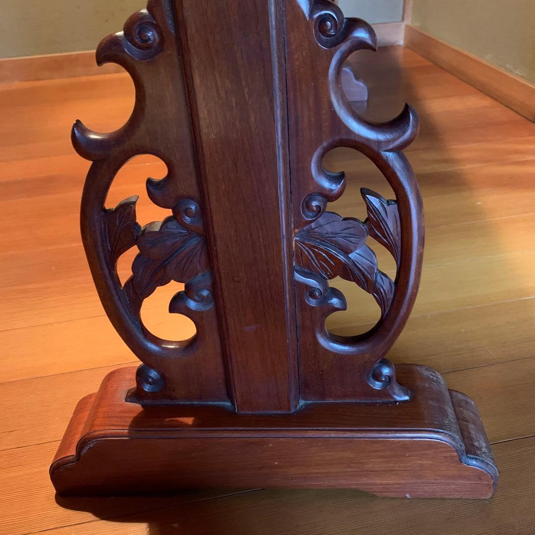 木製彫刻入り衝立　パーテーション