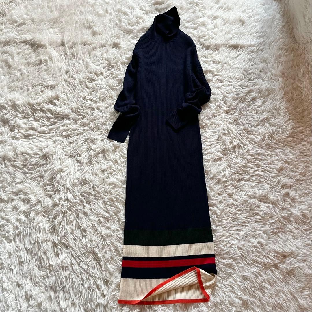 極美品✨ ポロラルフローレン メリノウール タートルネック ドレス QRコード