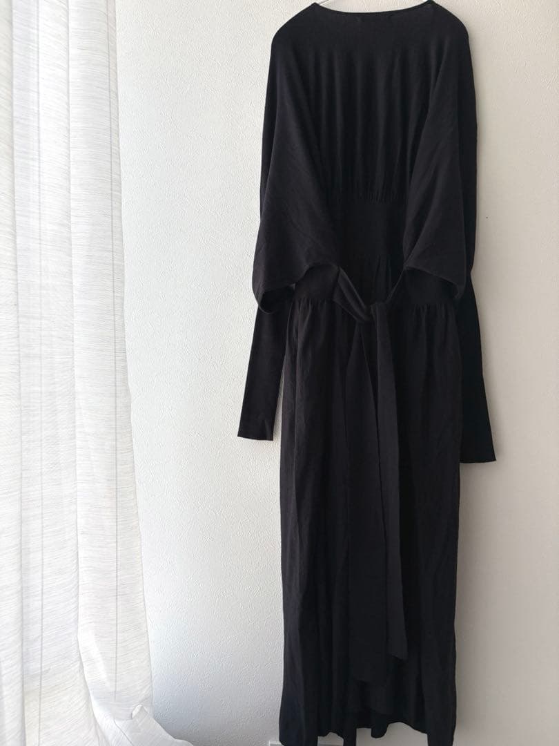 美品✨Curensology(カレンソロジー)ギャザードルマンニットワンピース