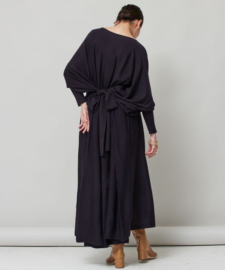 美品✨Curensology(カレンソロジー)ギャザードルマンニットワンピース