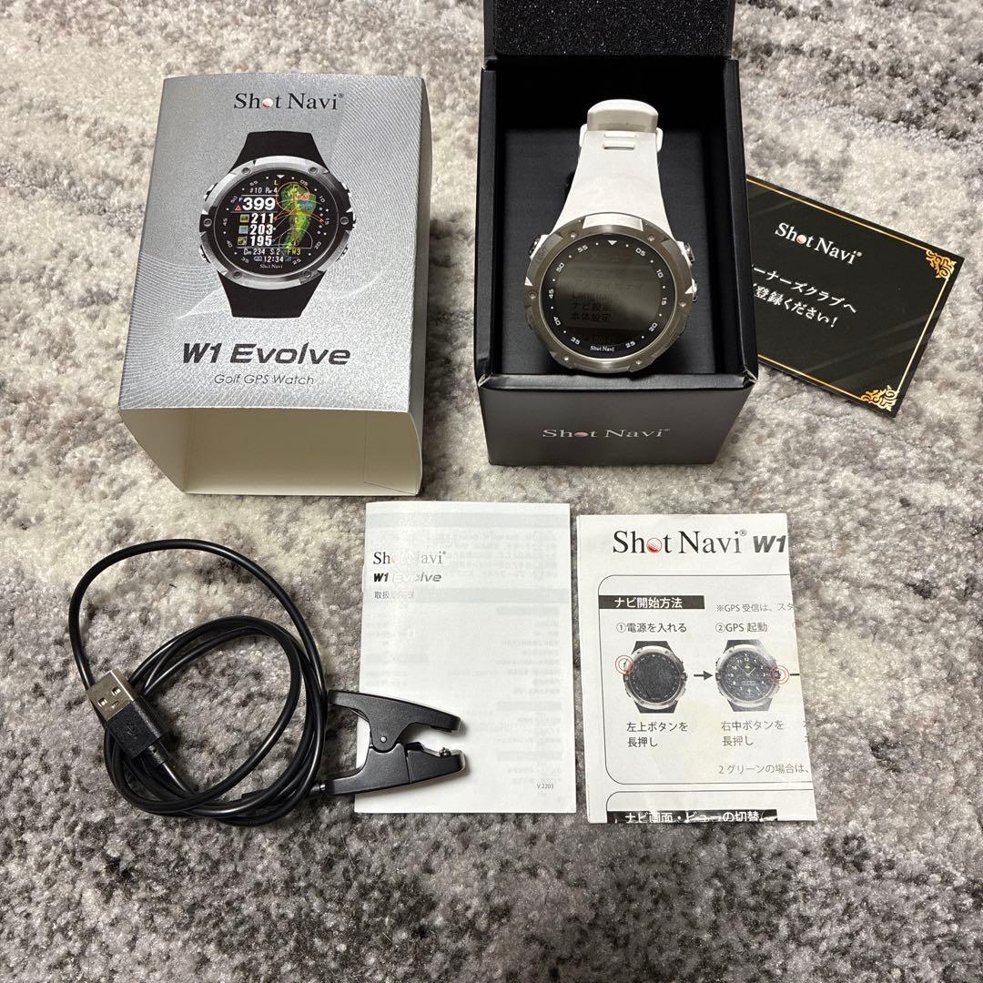 ShotNavi W1 Evolve ゴルフGPSウォッチ白