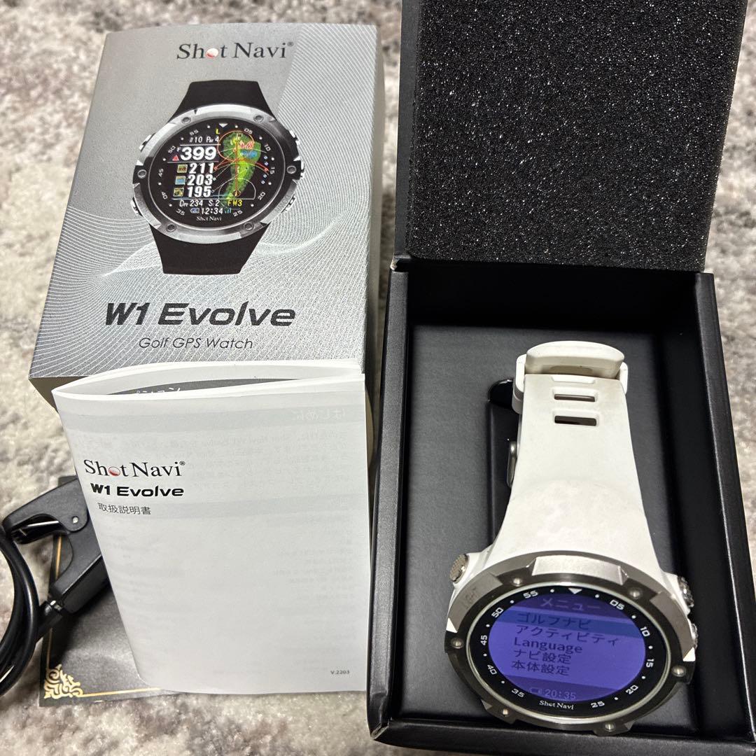 ShotNavi W1 Evolve ゴルフGPSウォッチ白