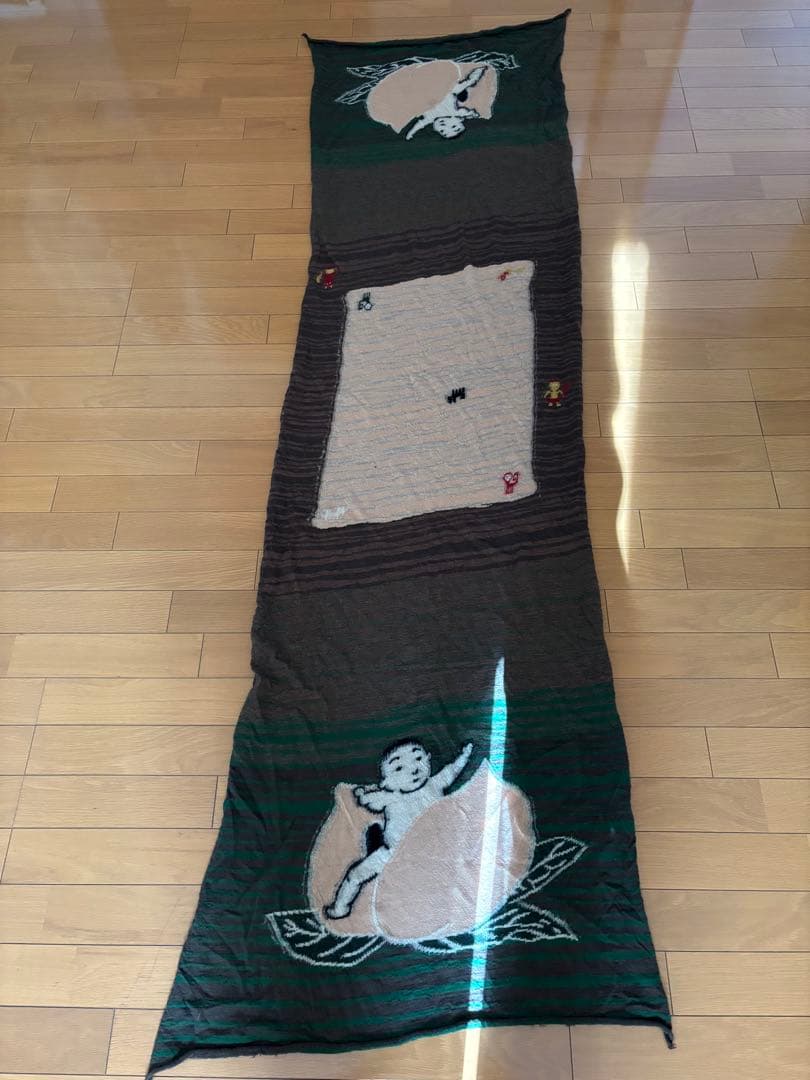 キャピタル KAPITAL 桃太郎柄 ウール ストール　マフラー　大判