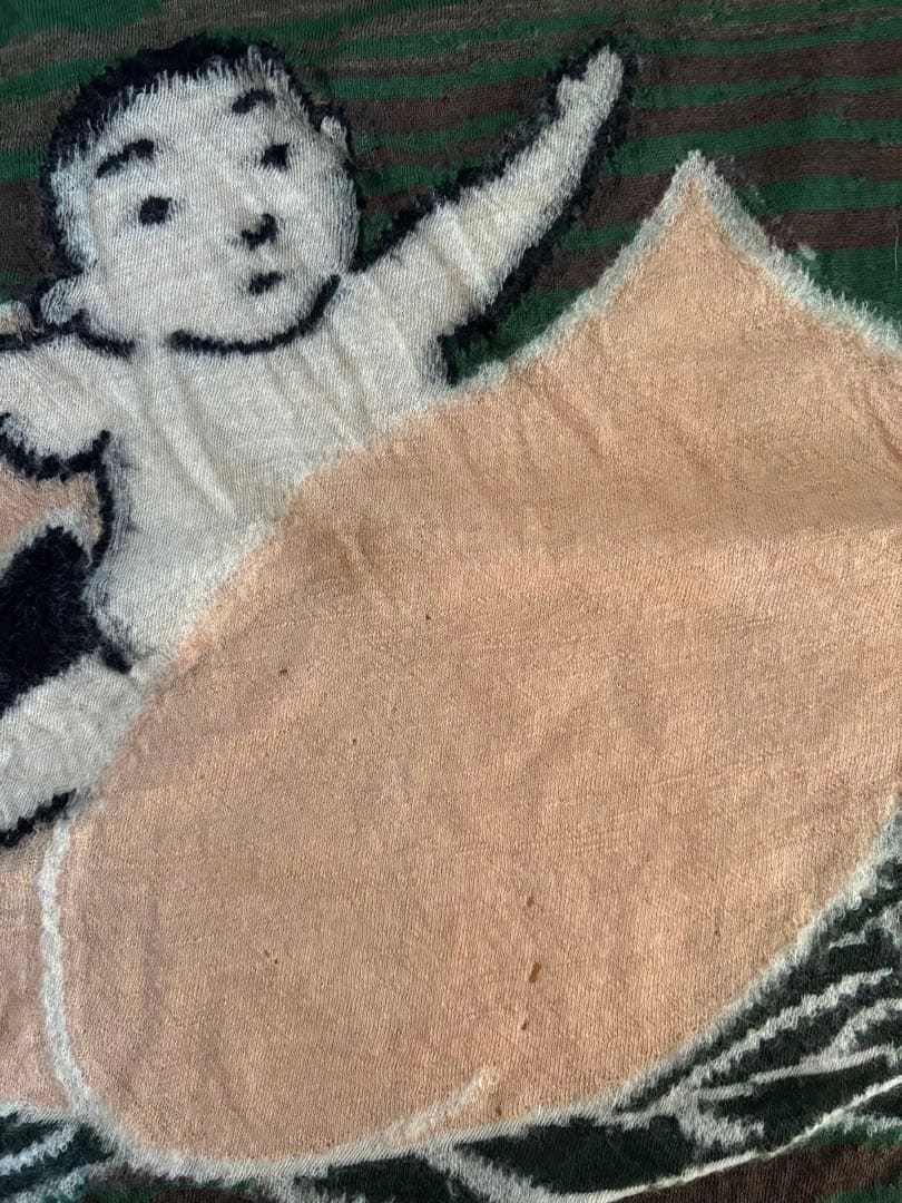 キャピタル KAPITAL 桃太郎柄 ウール ストール　マフラー　大判