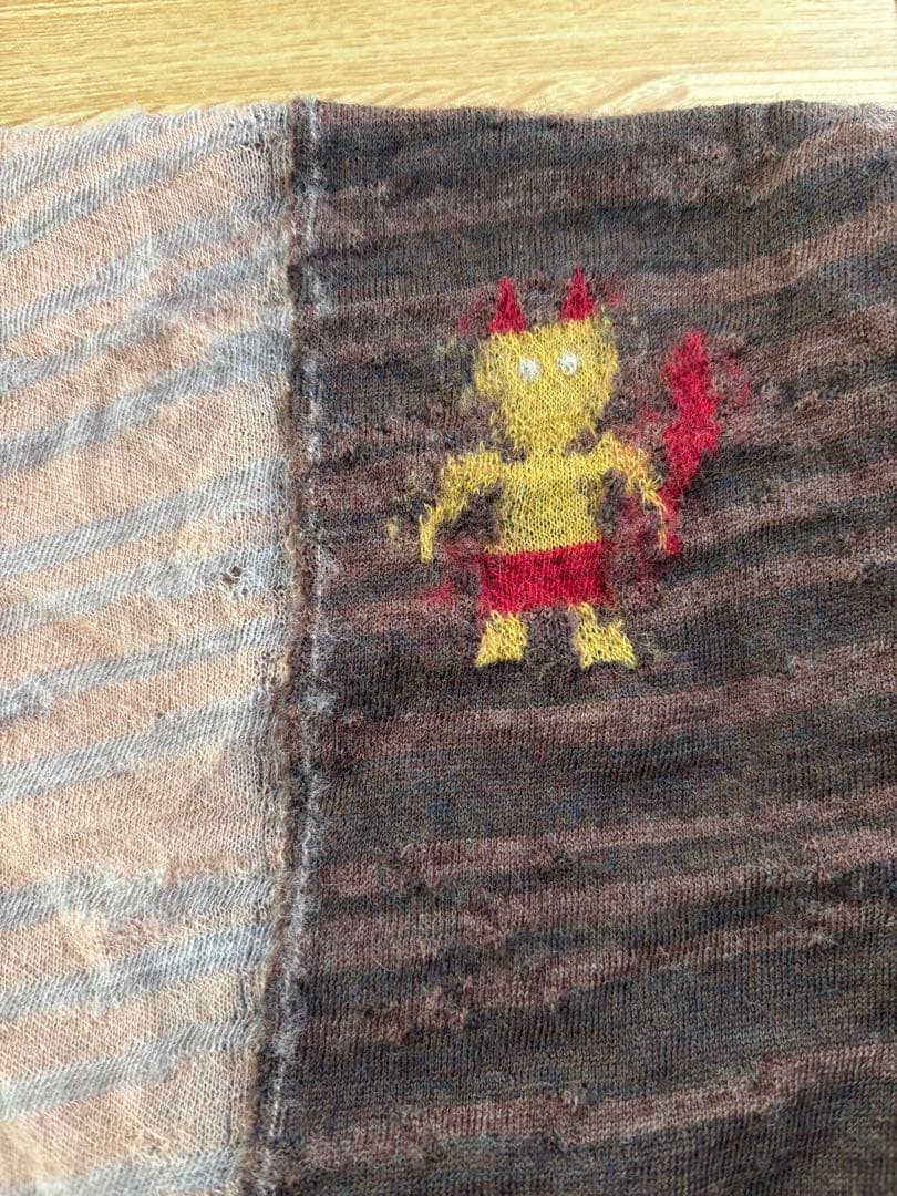 キャピタル KAPITAL 桃太郎柄 ウール ストール　マフラー　大判