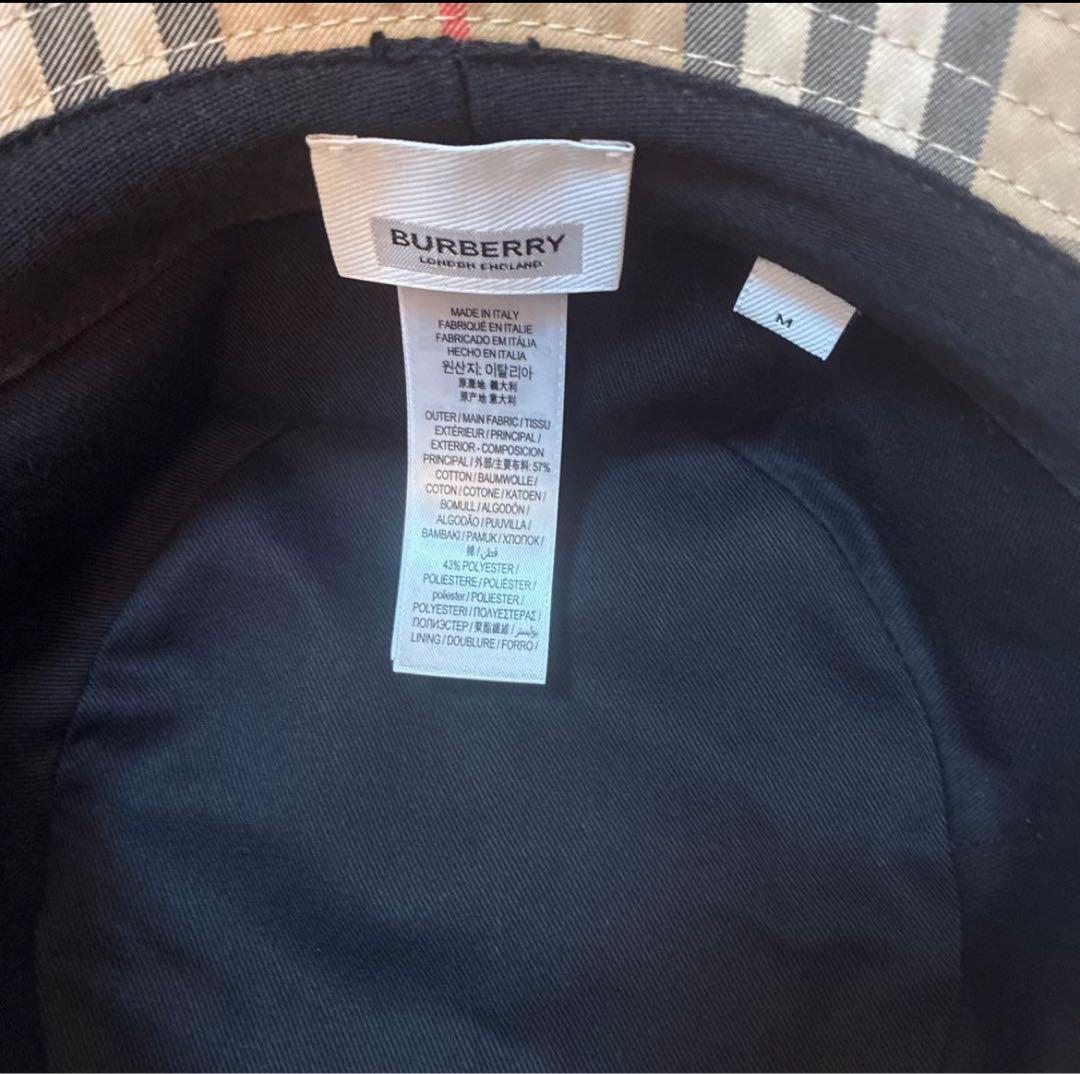 burberry バーバリー　ベージュ　チェック　バケットハット　M