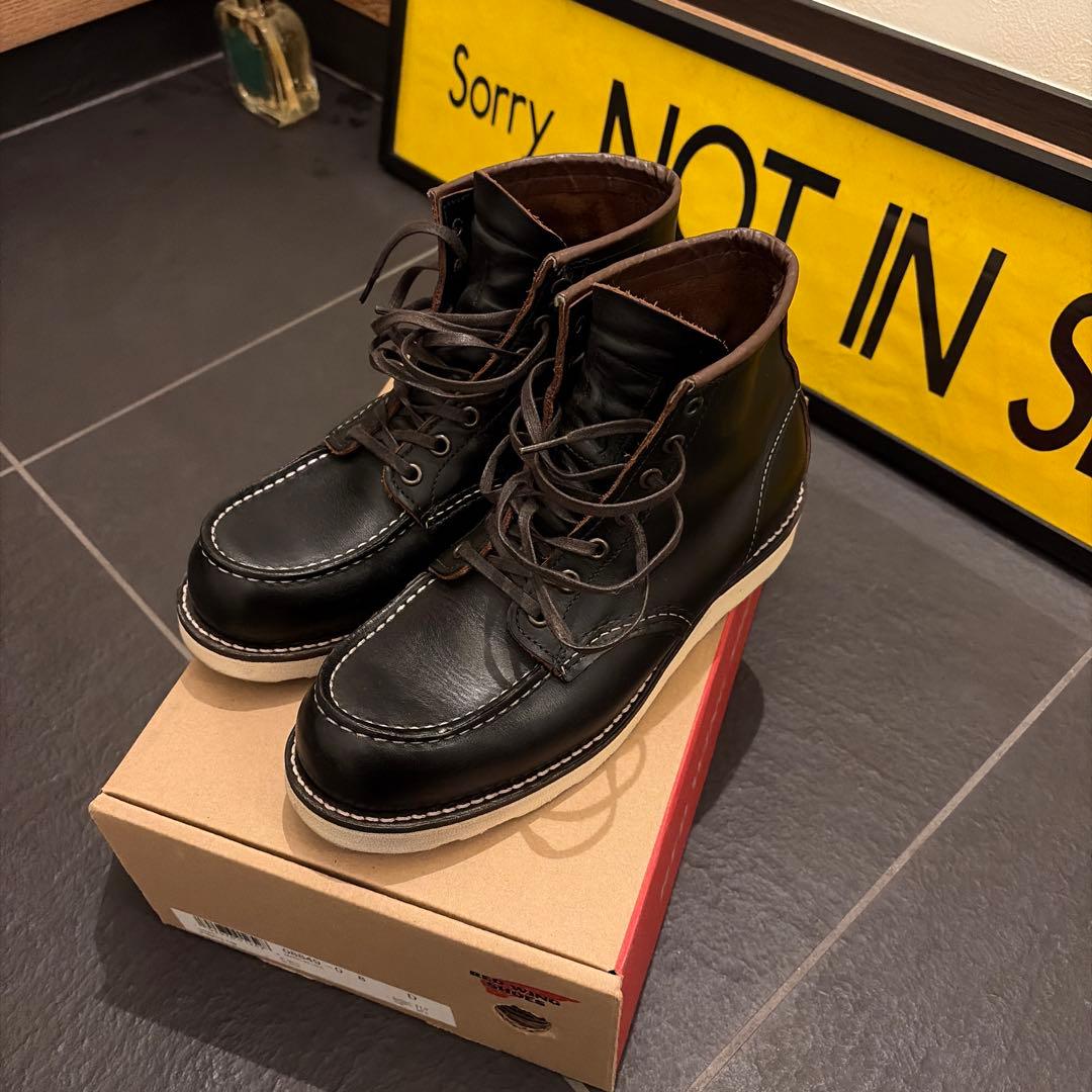 レッドウイング　redwing 8849 6インチモック　ブラック　8/26cm