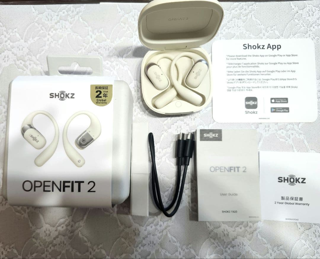 新品未使用　SHOKz ワイヤレスイヤホン　Open Fit2 ベージュ