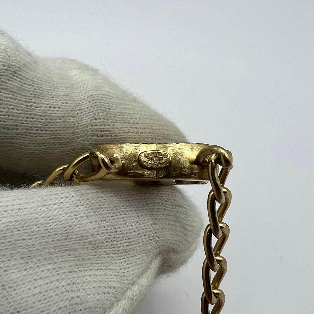 【極美品】シャネル ネックレス ココマーク パールモチーフ 03P ゴールド