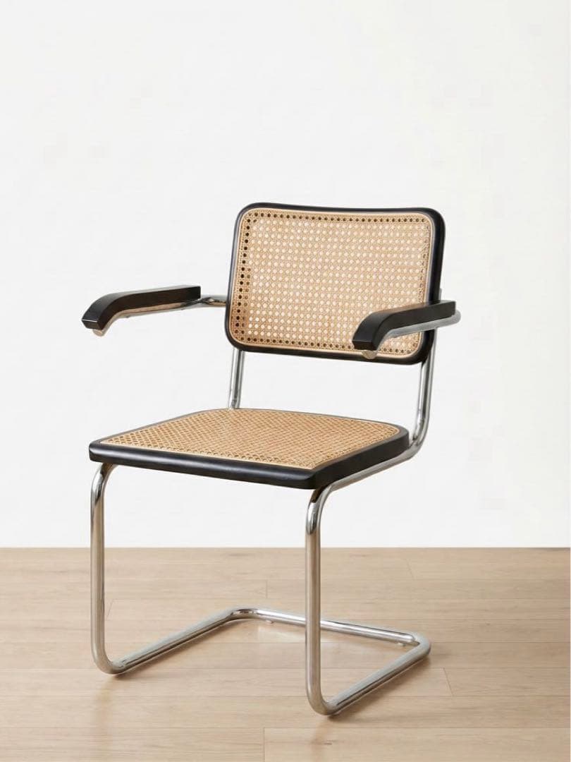 撮影のみ美品 チェスカチェア リプロダクト ブラック アーム