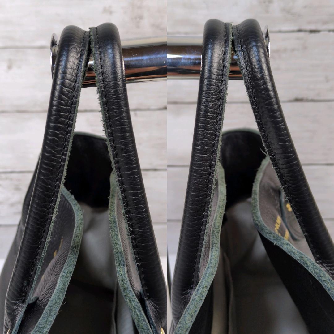 ヤングアンドオルセン エンボス レザー ベルテッド トートバッグ S