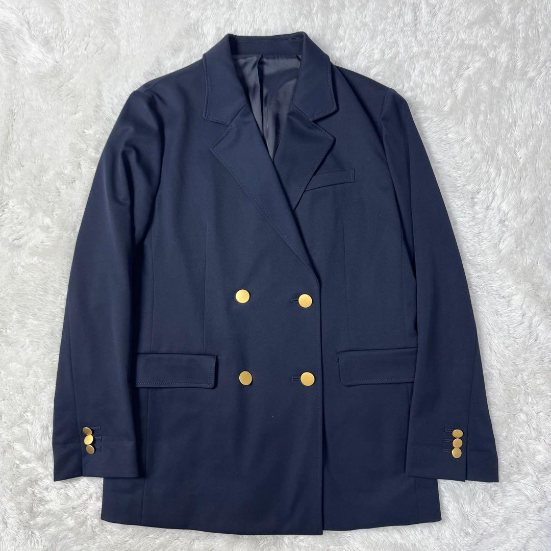 【良品】Spick & Span ドライツイルダブルブレストジャケット　金ボタン