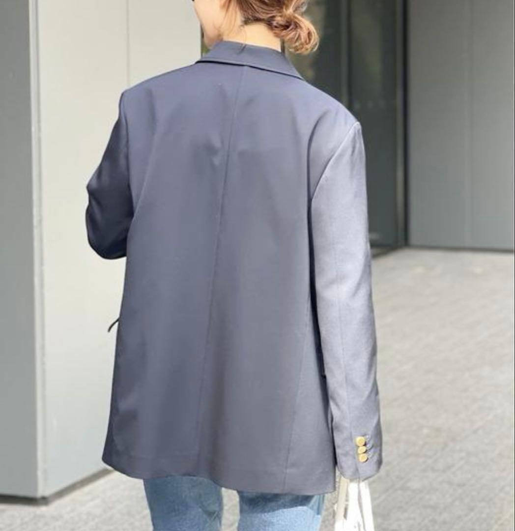 【良品】Spick & Span ドライツイルダブルブレストジャケット　金ボタン