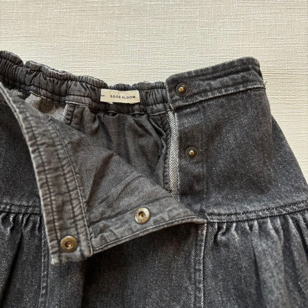 スカート Soor Ploom Molly Skirt in Black Denim