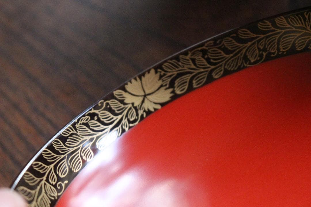 時代逸品！上質朱漆に極上菊桐唐草蒔絵の映えるお椀2点（検輪島塗京塗高台寺蒔絵