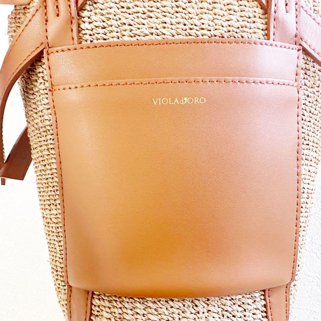 極美品✨ヴィオラドーロ かごバッグ VIOLAd'ORO MIRO ミロ 本革