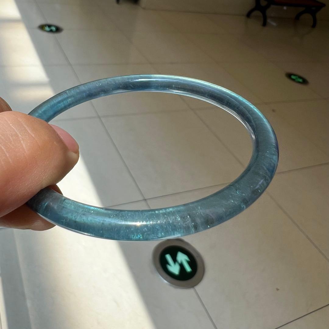 ⭐︎【天然】アクアマリン バングル 60mm