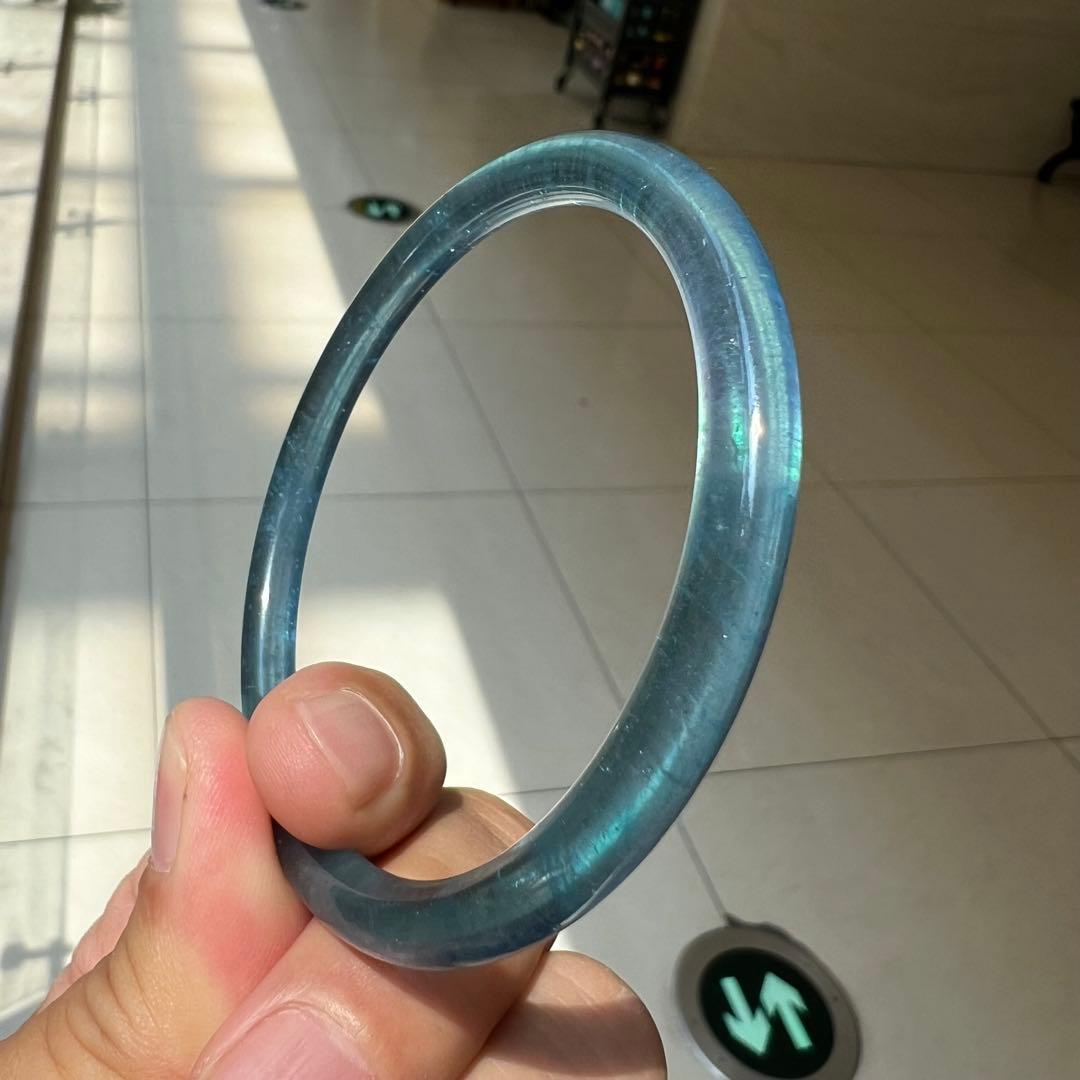 ⭐︎【天然】アクアマリン バングル 60mm