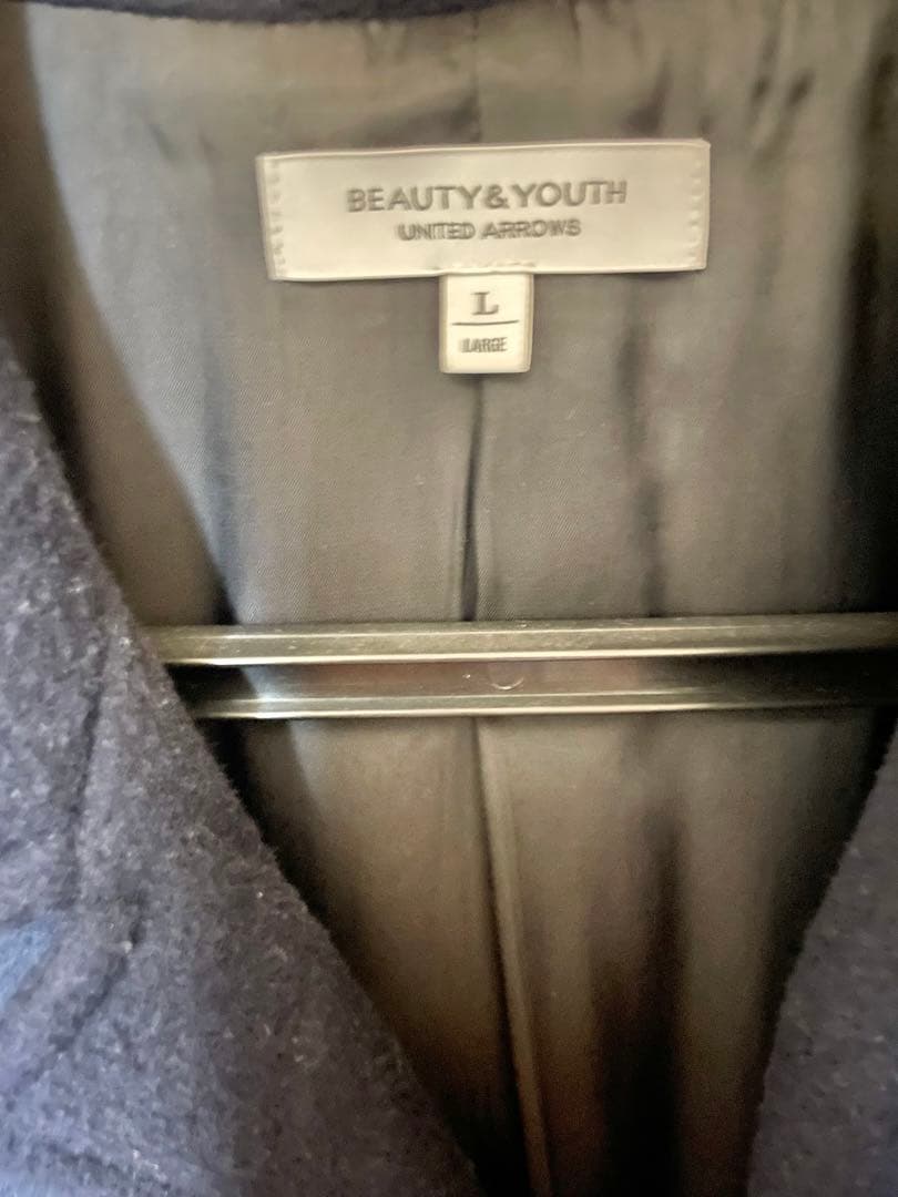 【定価37,400円】【値下げ】BEAUTY&YOUTH ネイビー コート(L)