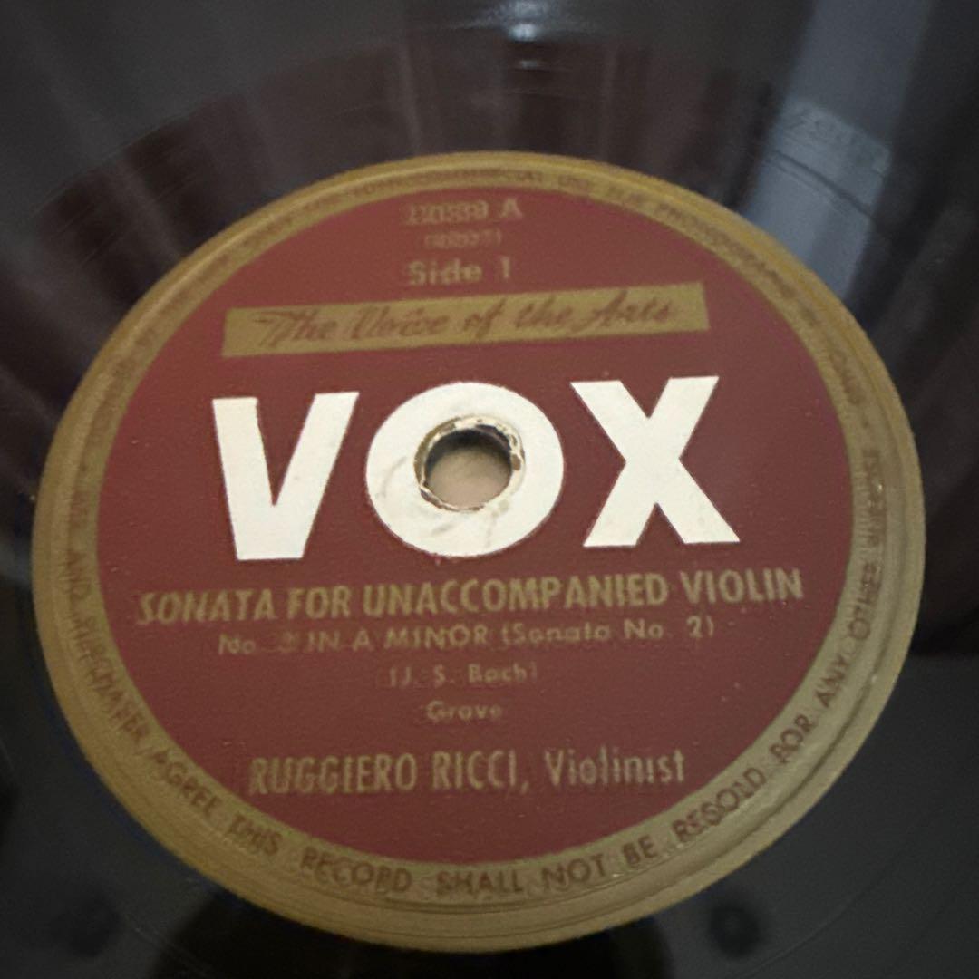 SP米2枚組 RUGGIERO RICCIバッハ無伴奏violin sonata