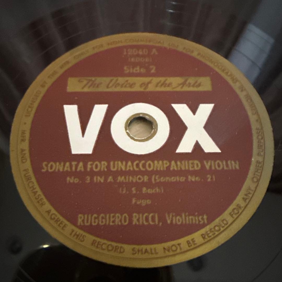 SP米2枚組 RUGGIERO RICCIバッハ無伴奏violin sonata