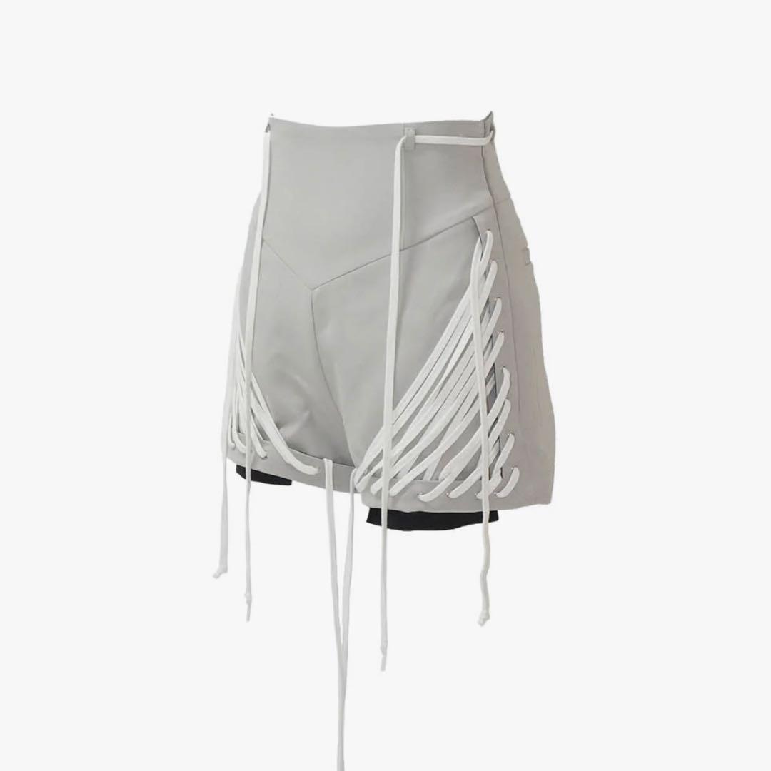 パンツ theredthread S lace up shorts gray S