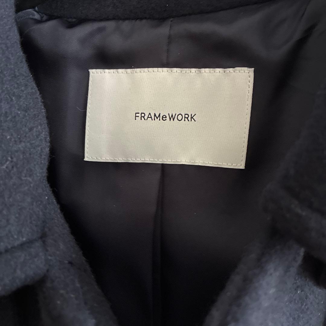 新品　●新春セール●フレームワーク　ラムウールMIXシャルムバルカラーコート36