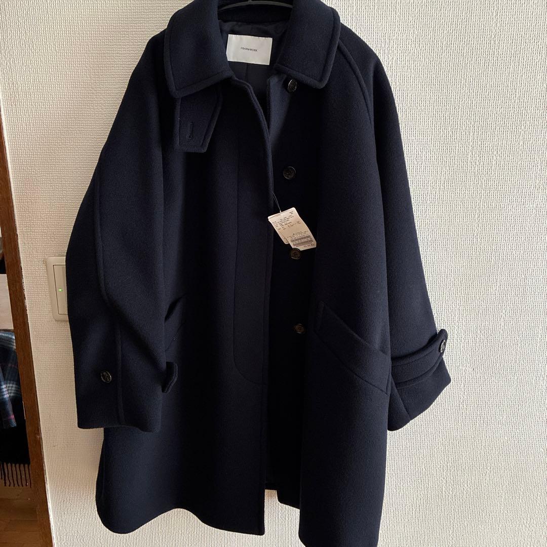 新品　●新春セール●フレームワーク　ラムウールMIXシャルムバルカラーコート36