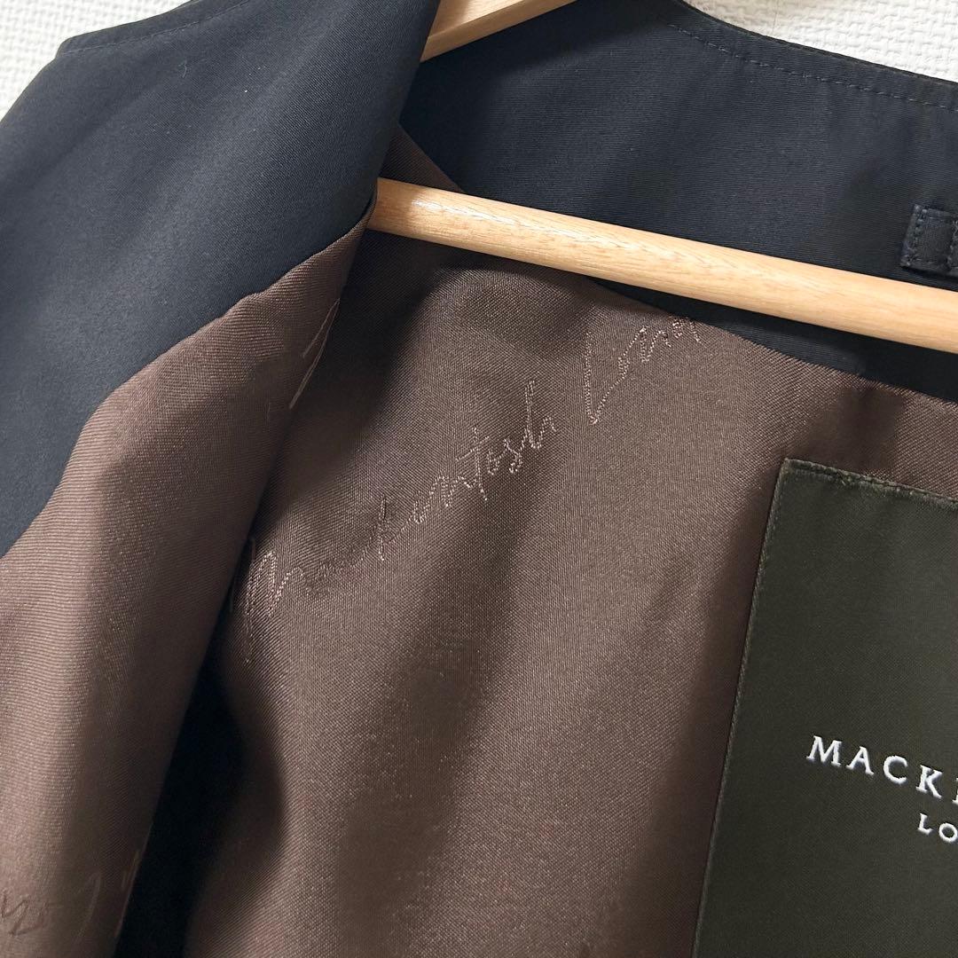 MACKINTOSHLONDON　ノーカラーコート ネイビー　44