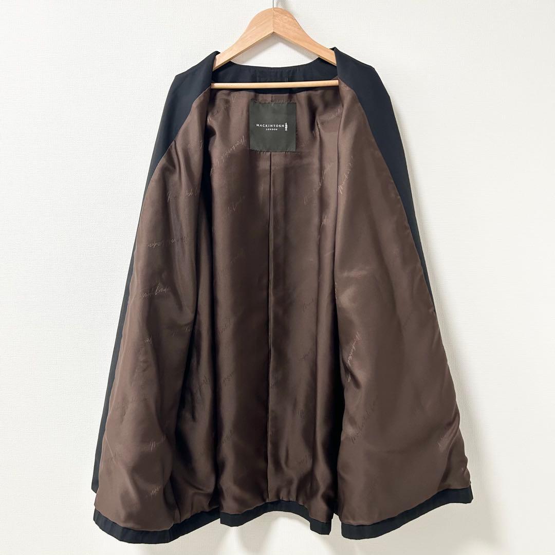 MACKINTOSHLONDON　ノーカラーコート ネイビー　44