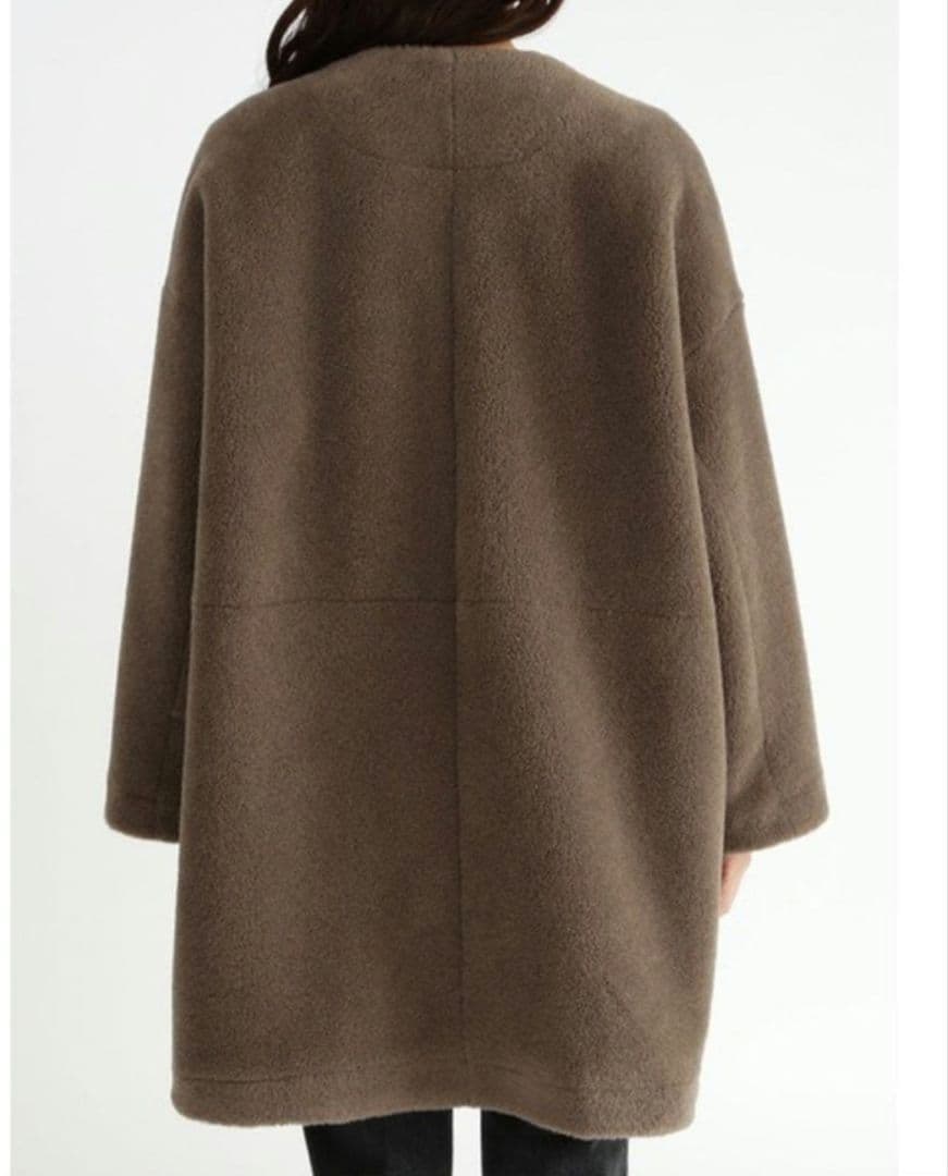 アーキ⭐様MilaOwen ノーカラーコートノーカラーシャツカーブボアジャケット