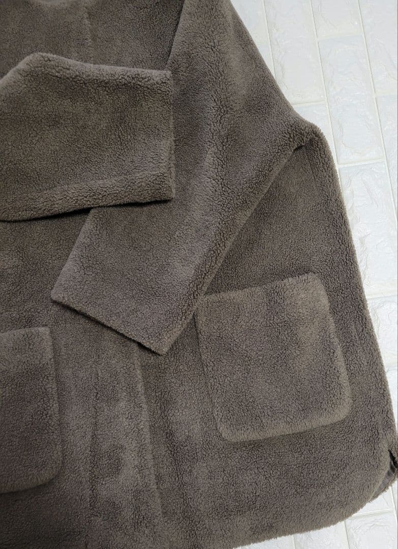 アーキ⭐様MilaOwen ノーカラーコートノーカラーシャツカーブボアジャケット