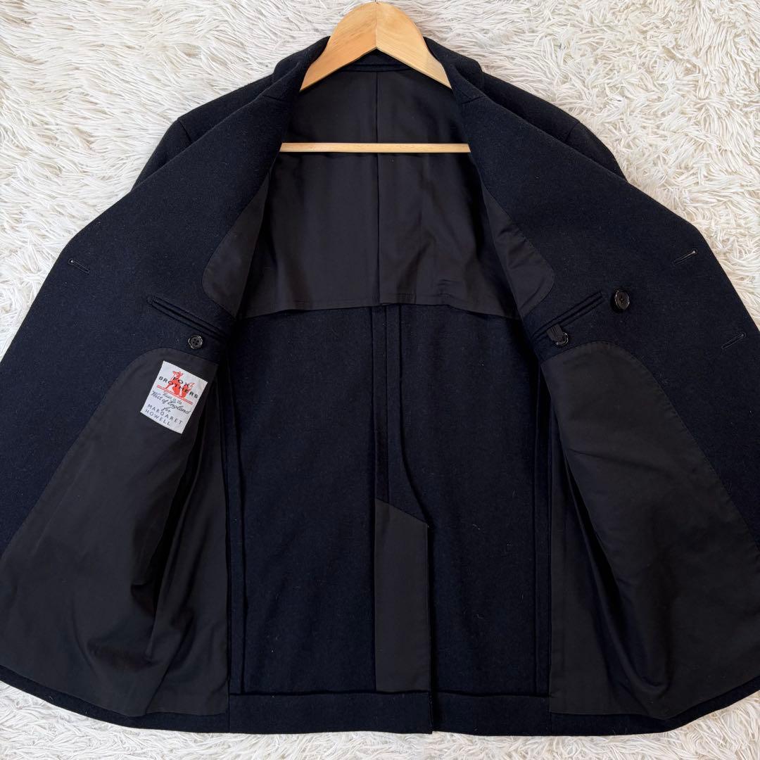 極美品✨マーガレットハウエル×フォックスブラザーズ ウールピーコート L 黒
