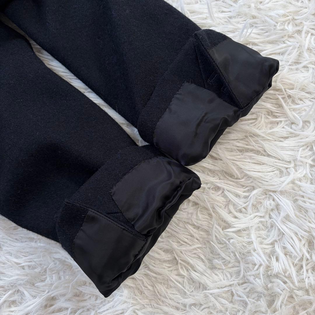 極美品✨マーガレットハウエル×フォックスブラザーズ ウールピーコート L 黒