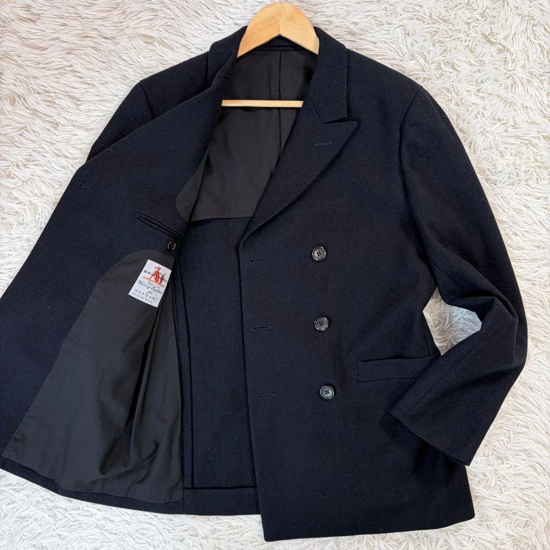 極美品✨マーガレットハウエル×フォックスブラザーズ ウールピーコート L 黒