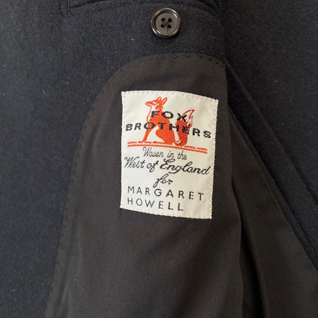 極美品✨マーガレットハウエル×フォックスブラザーズ ウールピーコート L 黒