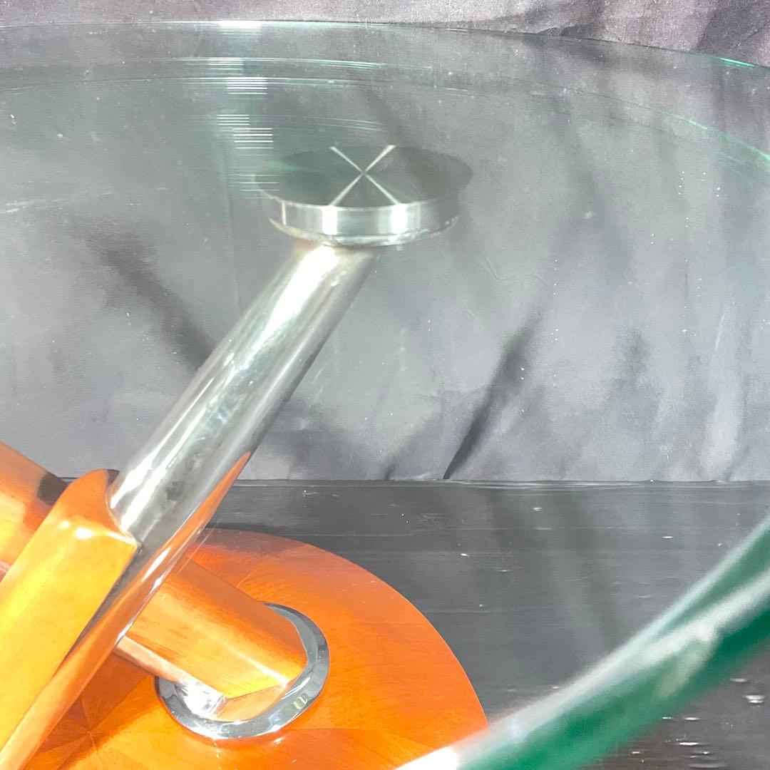 HR854 Ronald Schmitt 可動式ガラスセンターテーブル