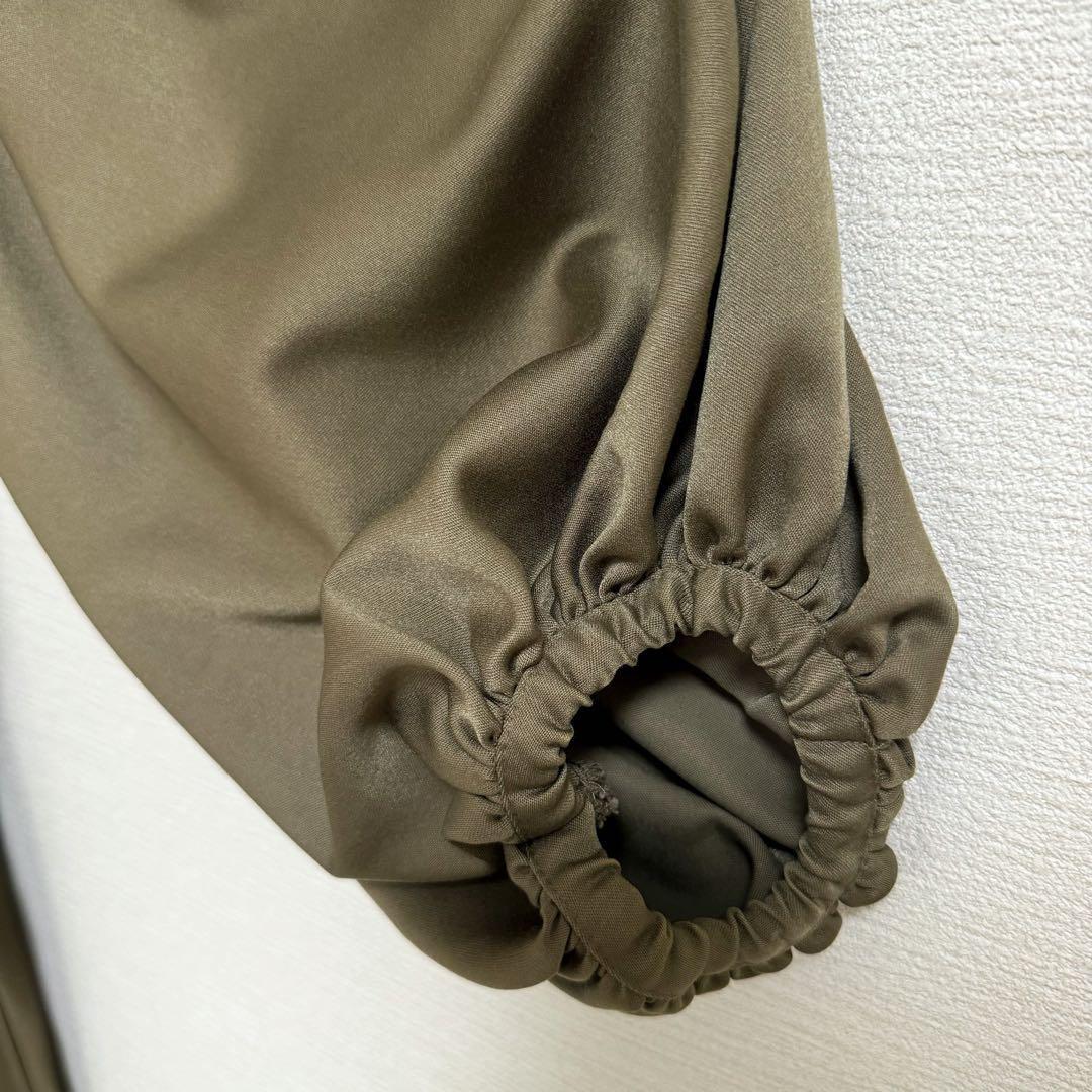 louren pintack sleeve dress M カーキ オケージョン