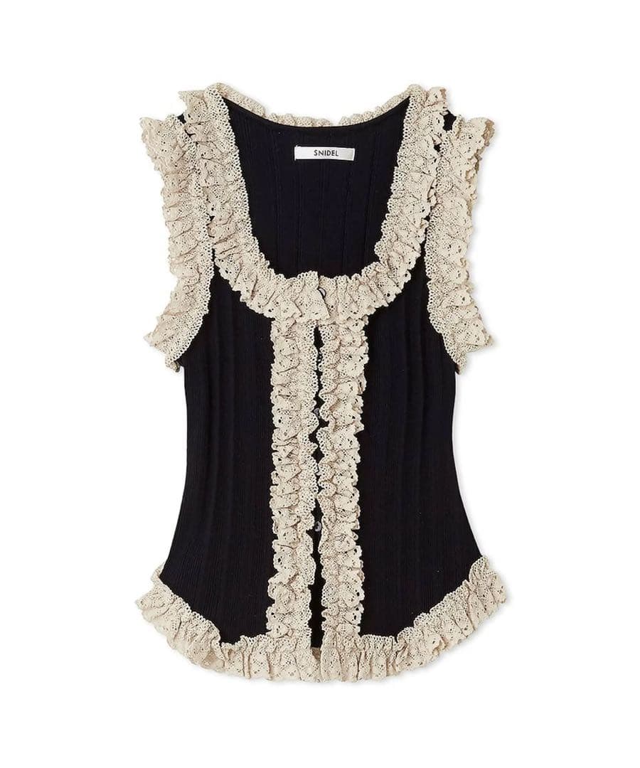 SNIDEL レースニットプルオーバー MIX