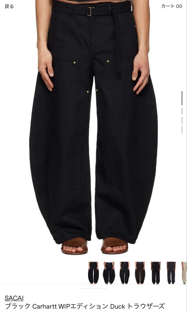 ぷ*に様 26ss新作　Sacai carhartt duck wide pan