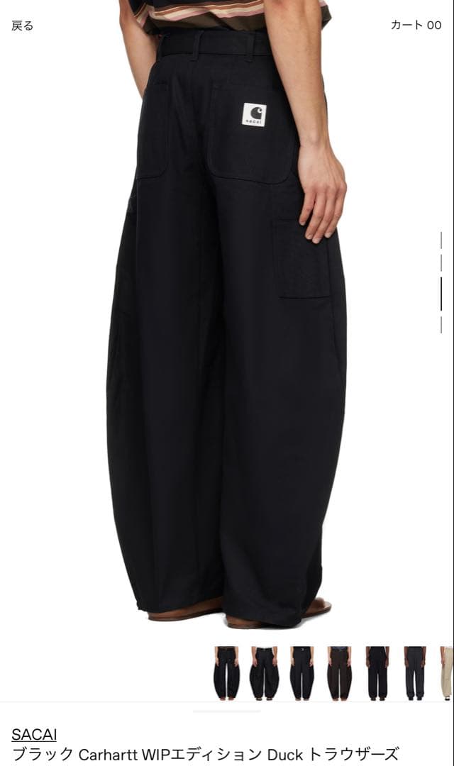 ぷ*に様 26ss新作　Sacai carhartt duck wide pan