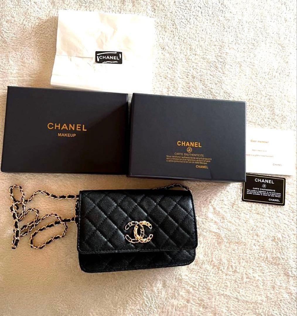 新品✨CHANEL チェーンウォレット ブラック ショルダーバッグ ノベルティ