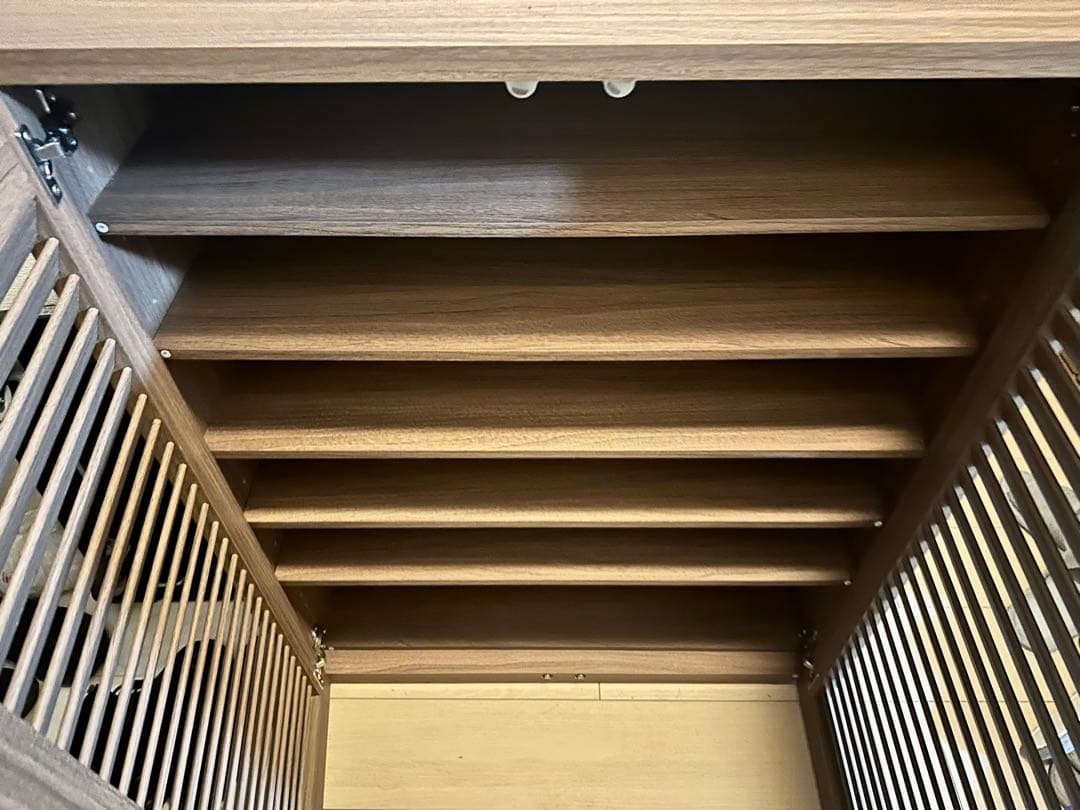 ニトリ シューズボックス 幅75cm 玄関収納 ブラウン シューズラック