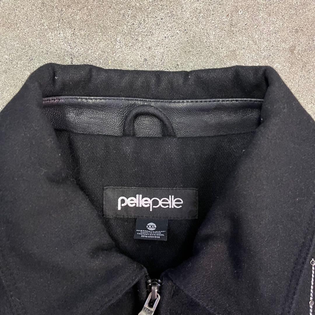 pellepelle バーシティジャケット スタジャン ブラック XXL